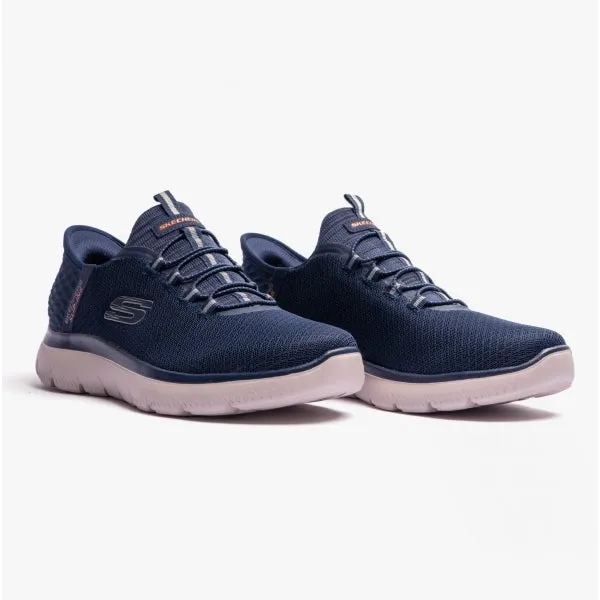 Skechers 232457/NVY SUMMITS - HIGH RANGE Mens Bungee Lace Trainers Navy