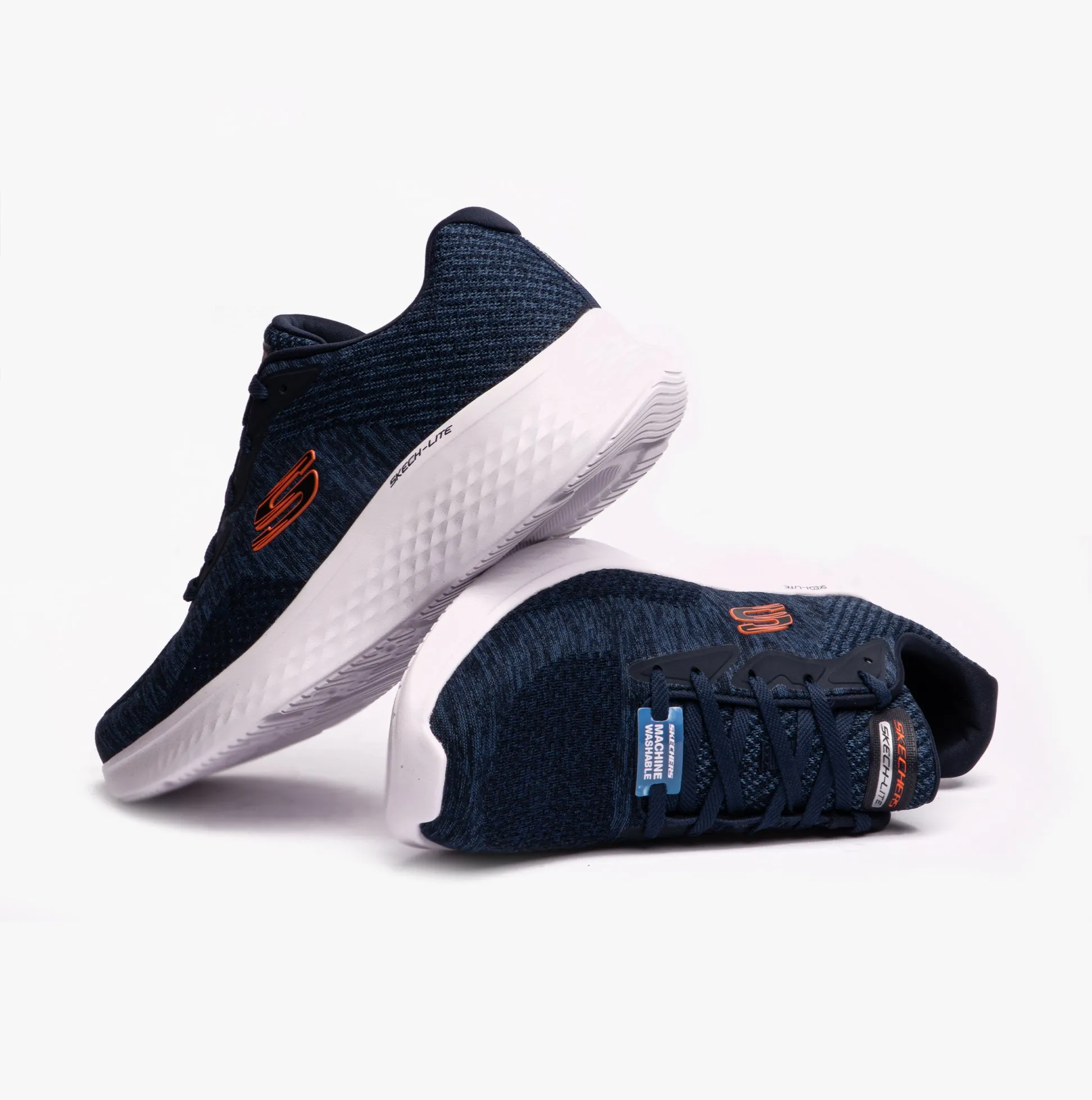 Skechers 232598/NVOR SKECH-LITE PRO-FAREGROVE Mens Casual Shoes Navy/Orange