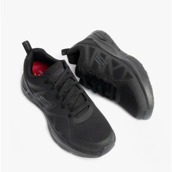 Skechers Work 200025EC/BLK ARCH FIT SR AXTELL Mens Mesh Trainers Black