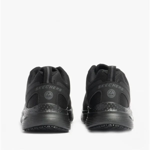 Skechers Work 200025EC/BLK ARCH FIT SR AXTELL Mens Mesh Trainers Black