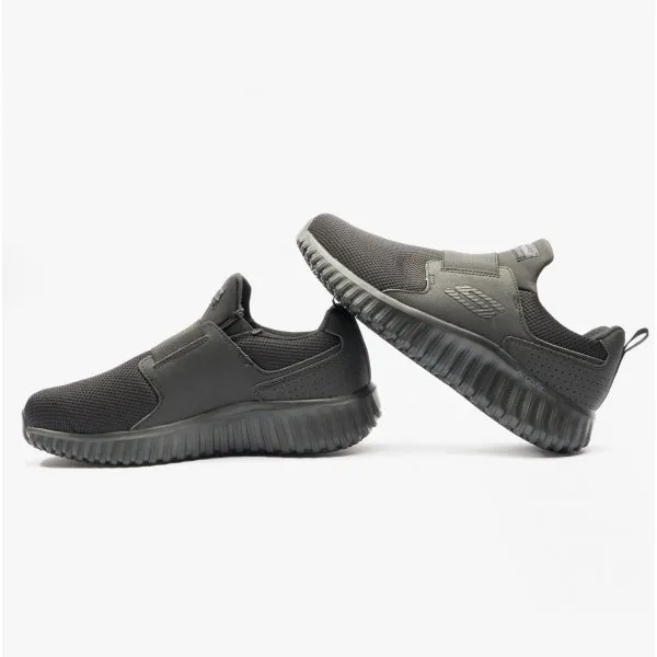 Skechers Work 200027EC/BLK CICADES Mens Slip-On Arch Fit Trainers Black