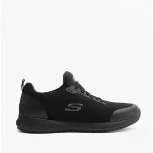 Skechers Work 200051EC/BLK SQUAD SR MYTON Mens Mesh Trainers Black