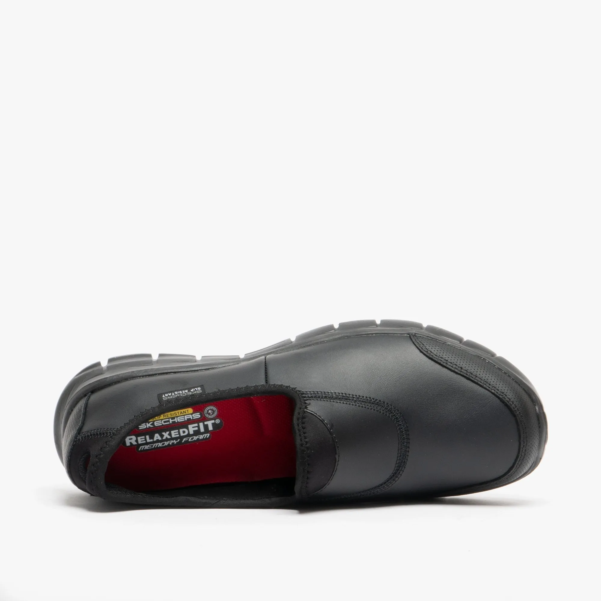 Skechers Work 76536EC/BBK RELAXED FIT - SURE TRACK Womens Leather Anti-Slip Shoes Black