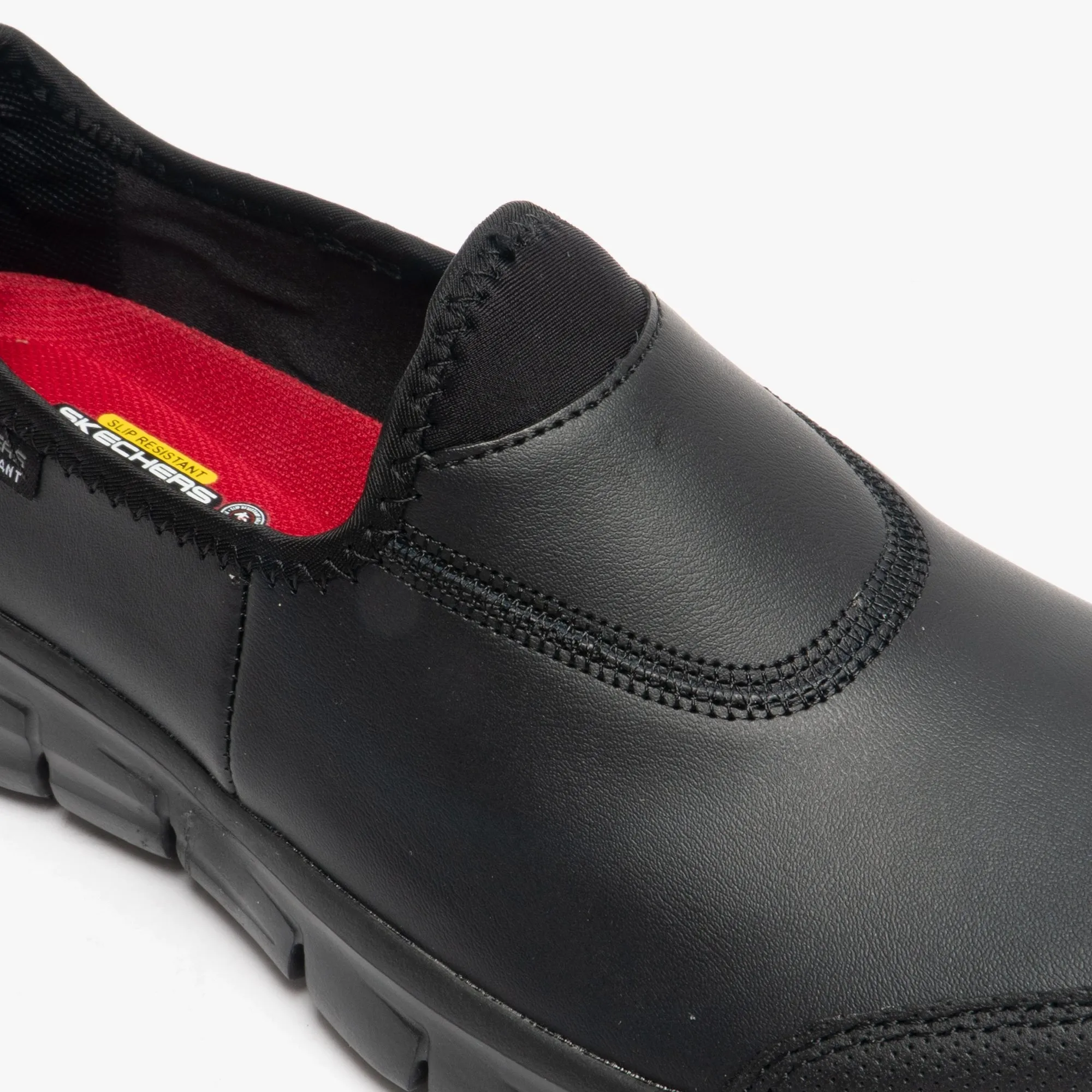 Skechers Work 76536EC/BBK RELAXED FIT - SURE TRACK Womens Leather Anti-Slip Shoes Black