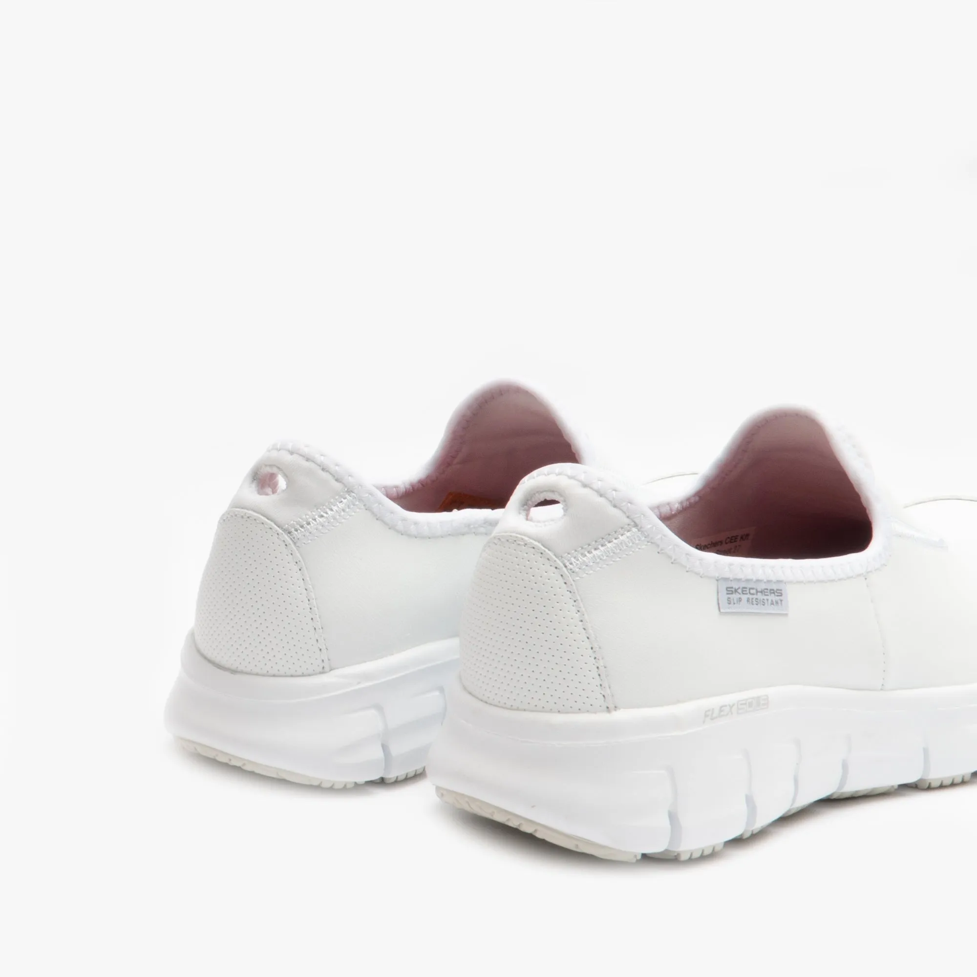 Skechers Work 76536EC/WHT SURE TRACK Womens Relaxed Fit Anti-Slip Work Shoes White