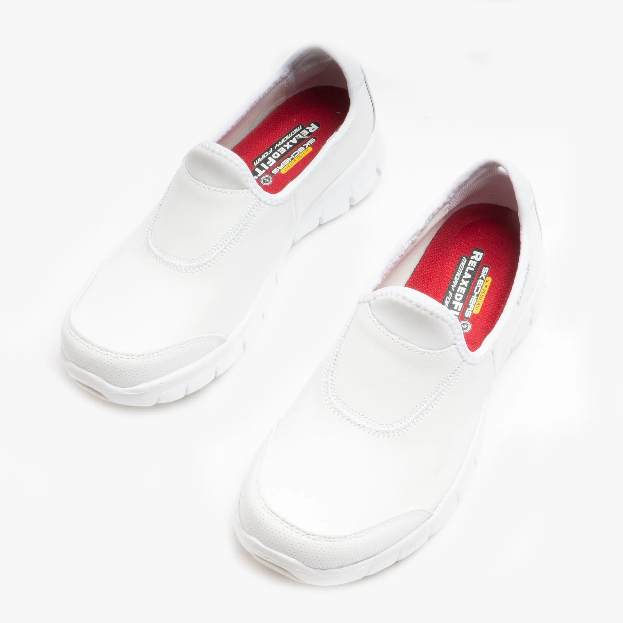 Skechers Work 76536EC/WHT SURE TRACK Womens Relaxed Fit Anti-Slip Work Shoes White