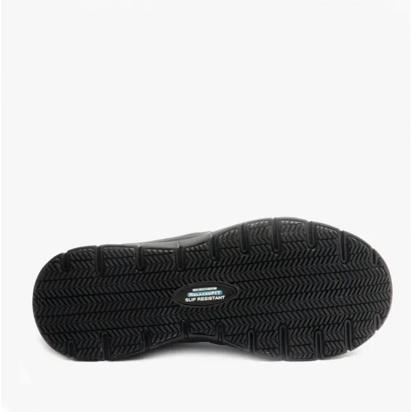 Skechers Work 77048EC/BBK RELAXED FIT: FLEX ADVANTAGE - MCALLEN SR Mens Anti-Slip Trainers Black