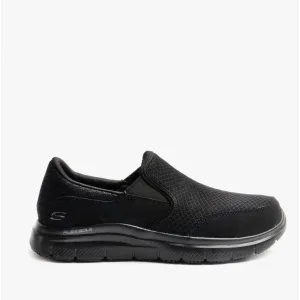 Skechers Work 77048EC/BBK RELAXED FIT: FLEX ADVANTAGE - MCALLEN SR Mens Anti-Slip Trainers Black