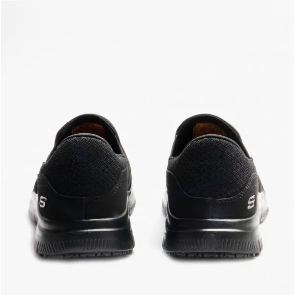 Skechers Work 77048EC/BBK RELAXED FIT: FLEX ADVANTAGE - MCALLEN SR Mens Anti-Slip Trainers Black