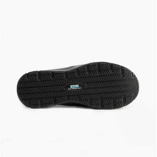 Skechers Work 77048WEC/BBK WIDE FIT: FLEX ADVANTAGE - MCALLEN SR Mens Trainers Black