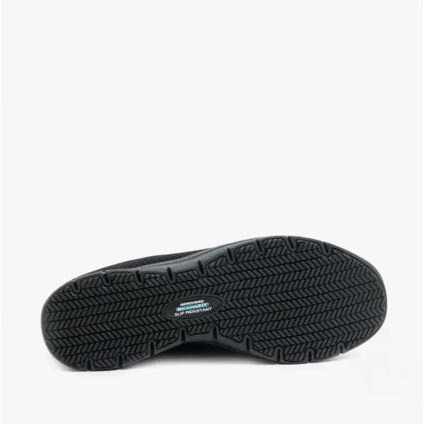 Skechers Work 77210EC/BLK RELAXED FIT: GHENTER-BRONAUGH SR Womens Anti-Slip Trainers Black