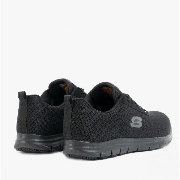 Skechers Work 77210EC/BLK RELAXED FIT: GHENTER-BRONAUGH SR Womens Anti-Slip Trainers Black