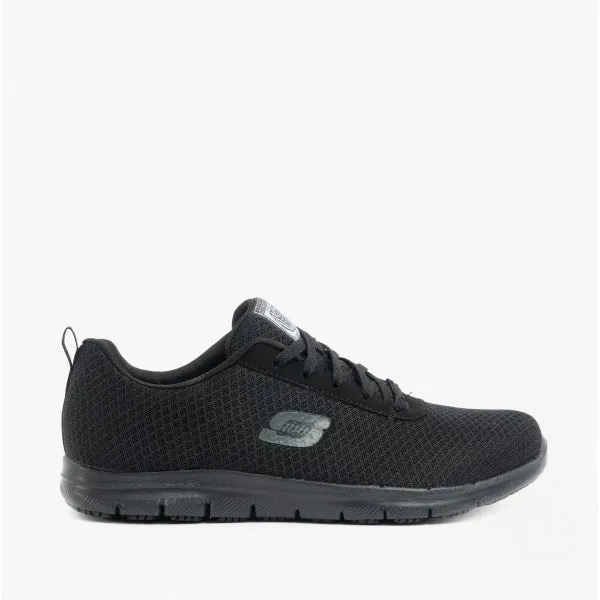 Skechers Work 77210EC/BLK RELAXED FIT: GHENTER-BRONAUGH SR Womens Anti-Slip Trainers Black