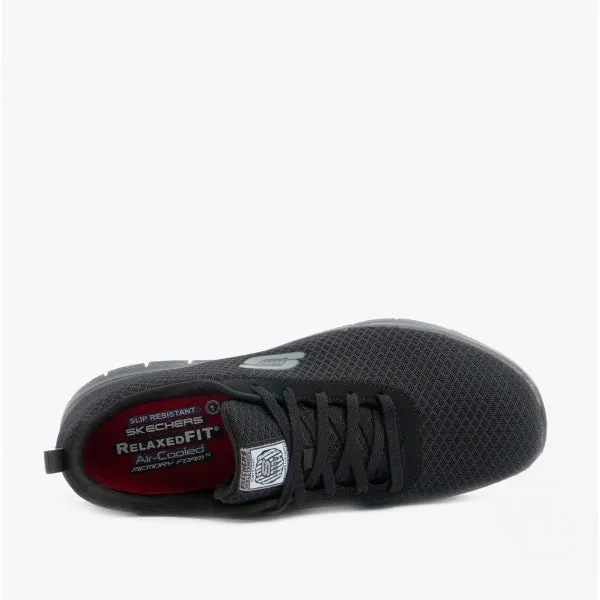 Skechers Work 77210EC/BLK RELAXED FIT: GHENTER-BRONAUGH SR Womens Anti-Slip Trainers Black