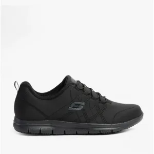Skechers Work 77211EC/BLK GHENTER SRELT SR Womens Jersey Knit Trainers Black