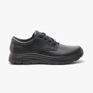 Skechers Work 77513EC/BLK FLEX ADVANTAGE SR - FOURCHE Mens Leather Trainers Black