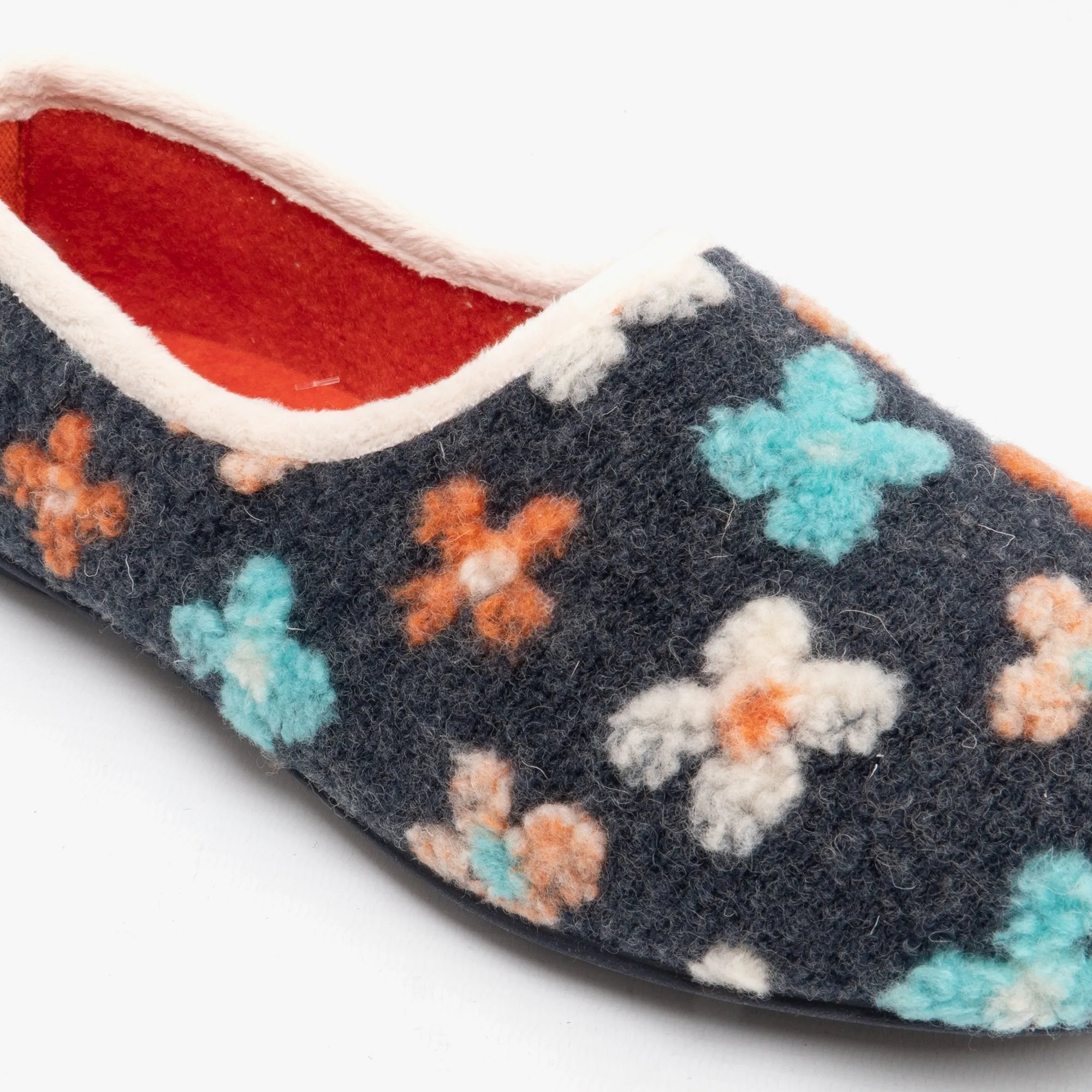 Sleepers GRACIE Womens Knitted Full Slippers Grey Multi