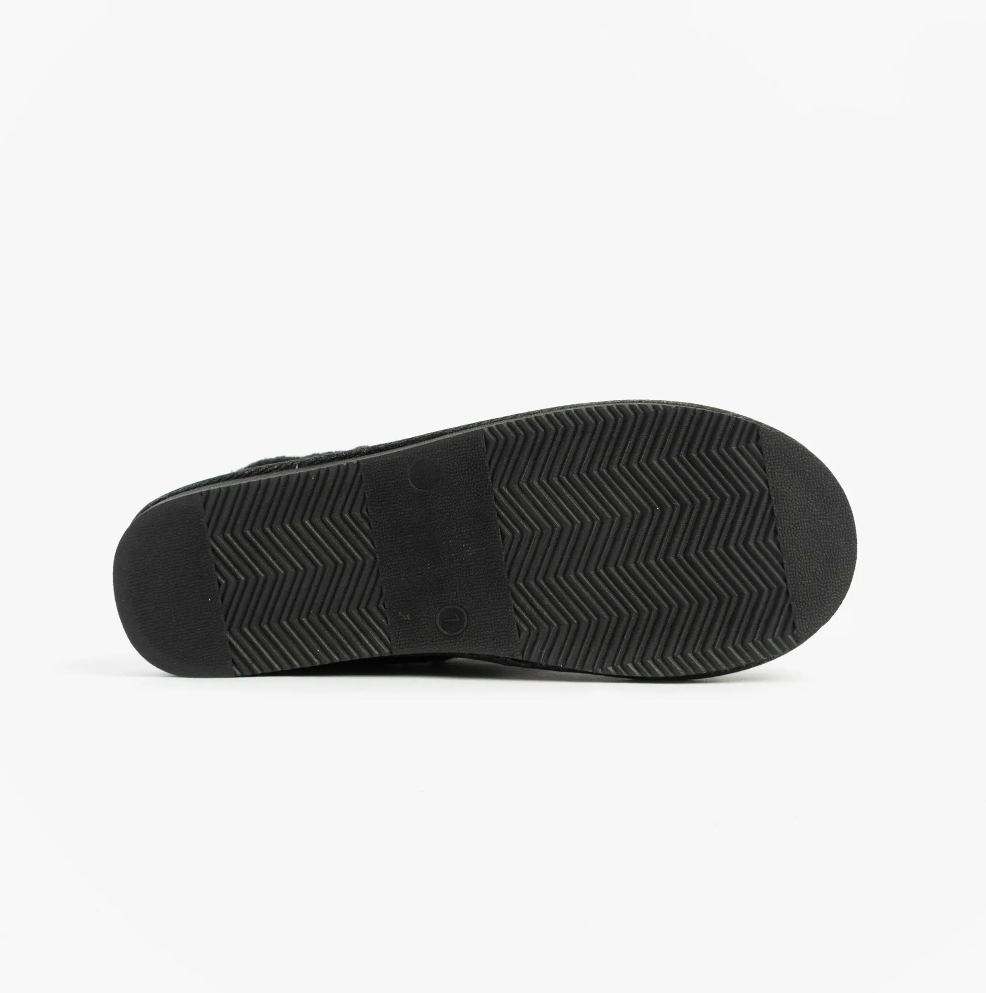 Sleepers JULIET Womens Fur Cuff Sparkle Mules Black