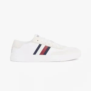 Tommy Hilfiger CUPSET RWB LEATHER Mens Sneakers White