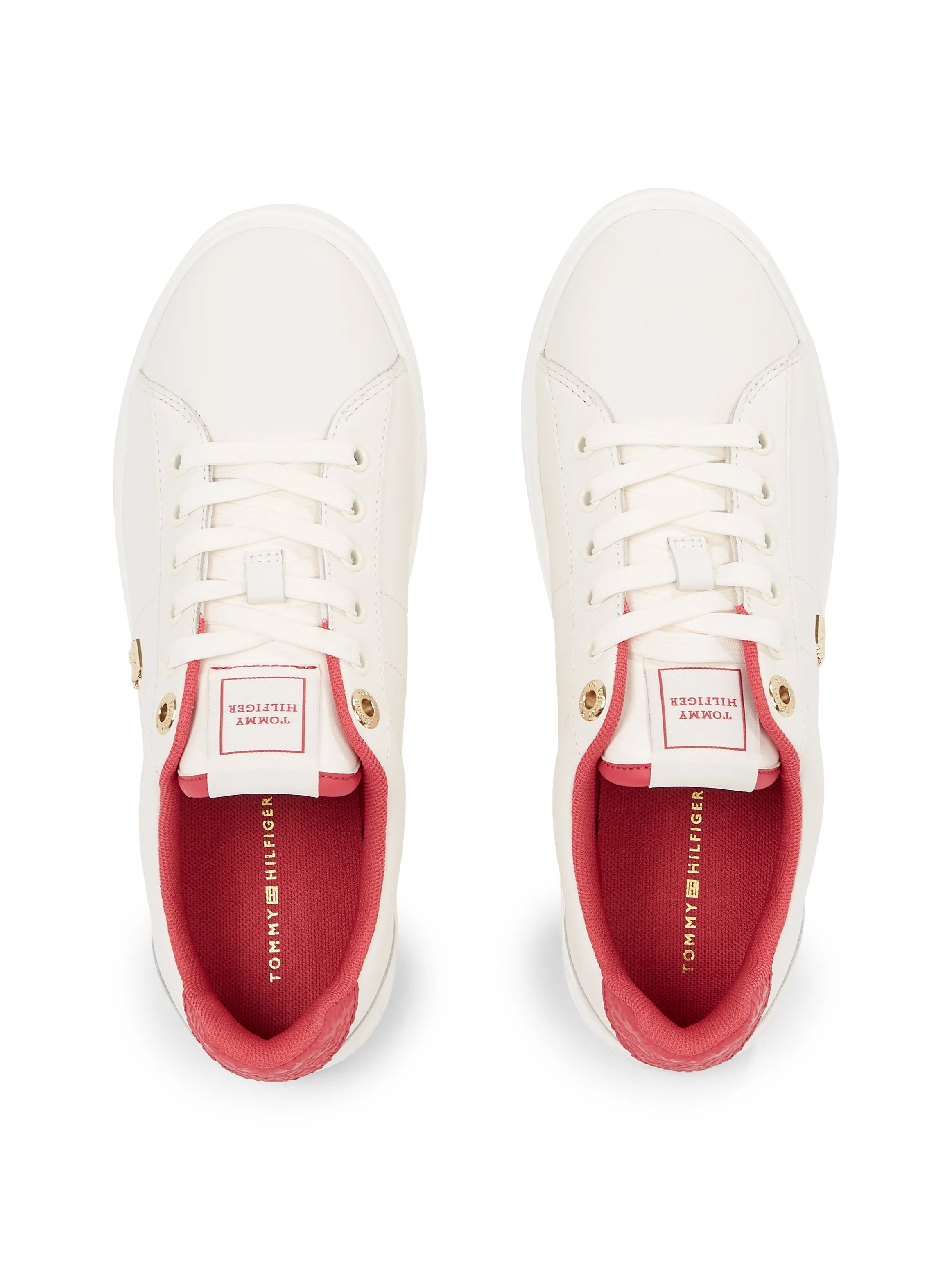 Tommy Hilfiger ELEVATED ESSENTIAL Womens Trainers Ancient White/Heritage Pink