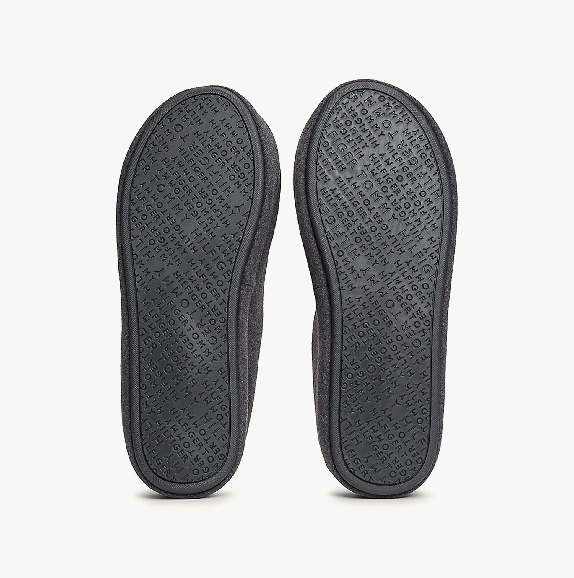 Tommy Hilfiger FLAG WARM FELT HOUSE Mens Mule Slippers Dark Ash
