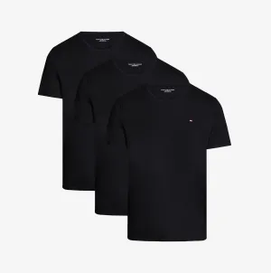 Tommy Hilfiger PURE COTTON Mens 3 Pack T-Shirts Black