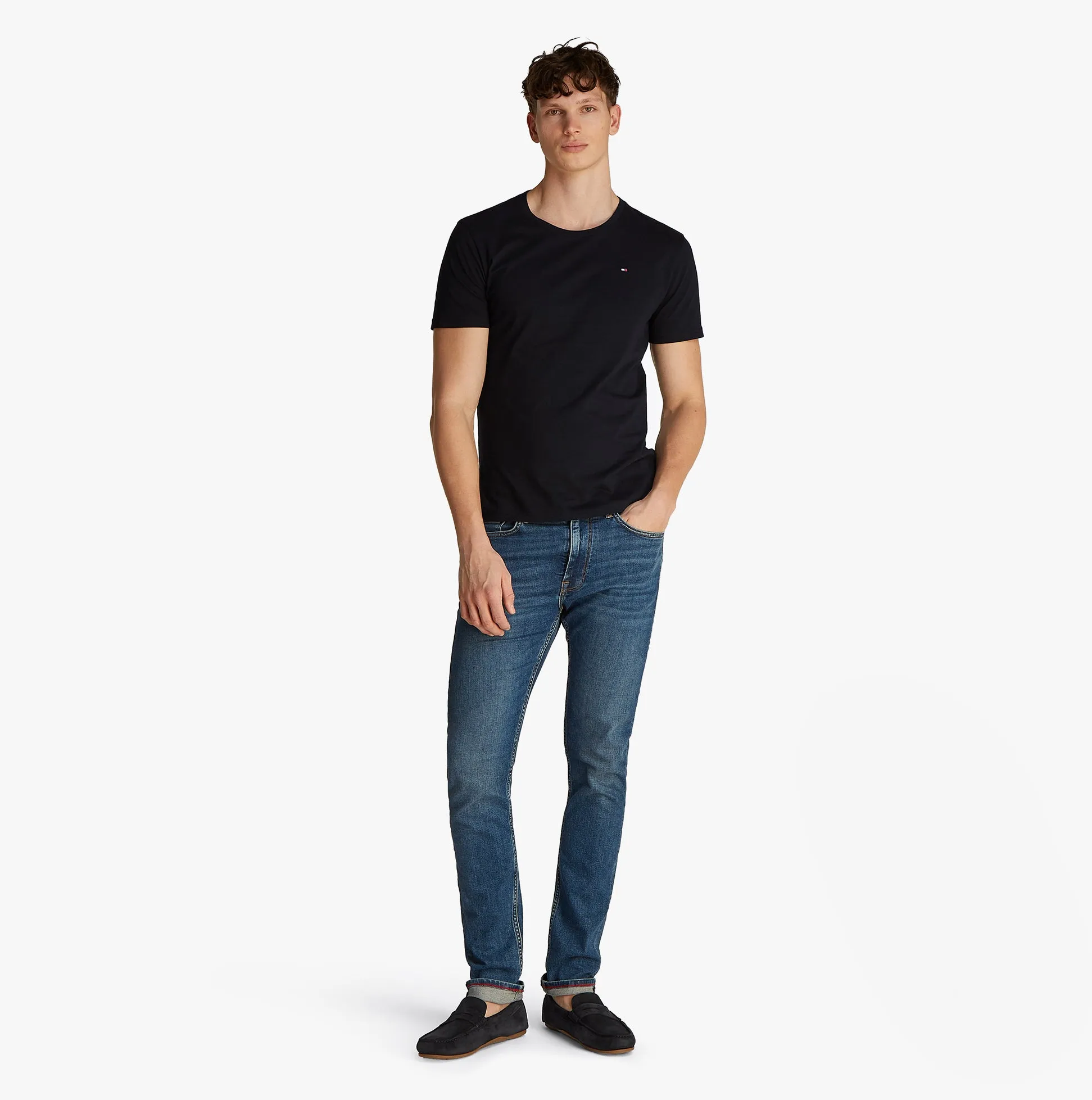 Tommy Hilfiger PURE COTTON Mens 3 Pack T-Shirts Black