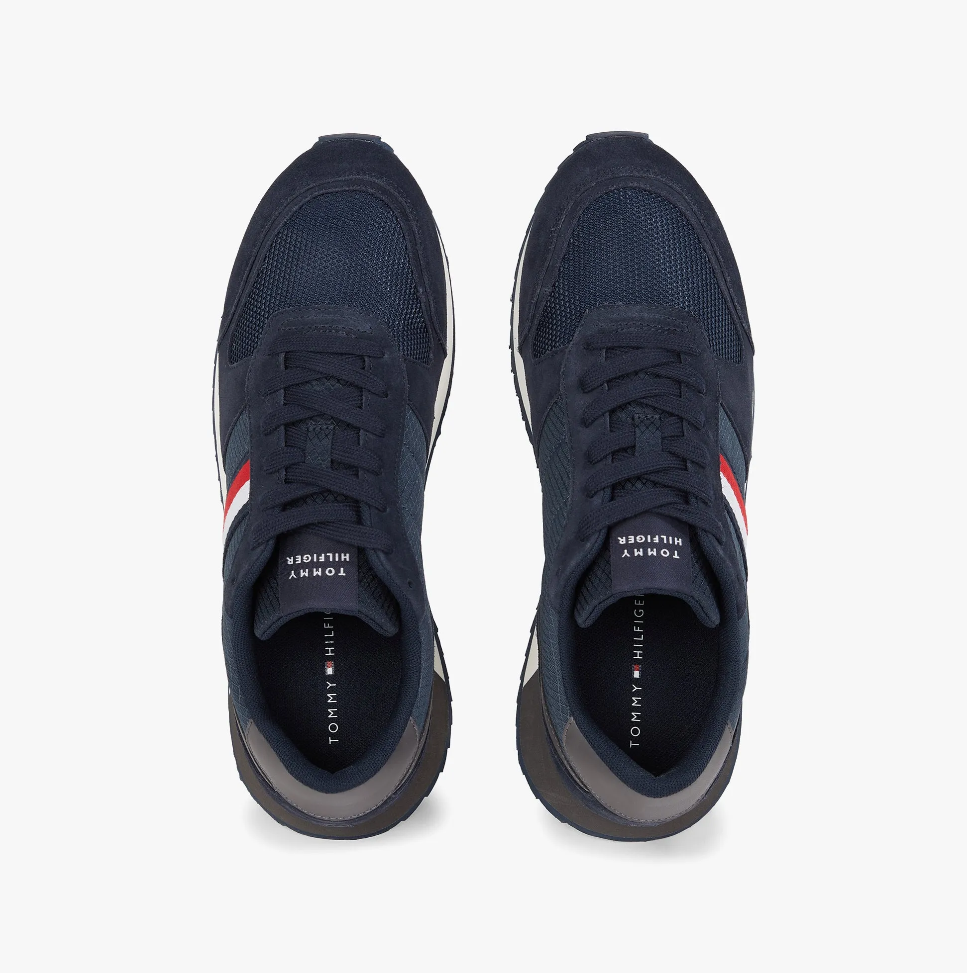 Tommy Hilfiger SIGNATURE TAPE MIXED RUNNER Mens Trainers Desert Sky