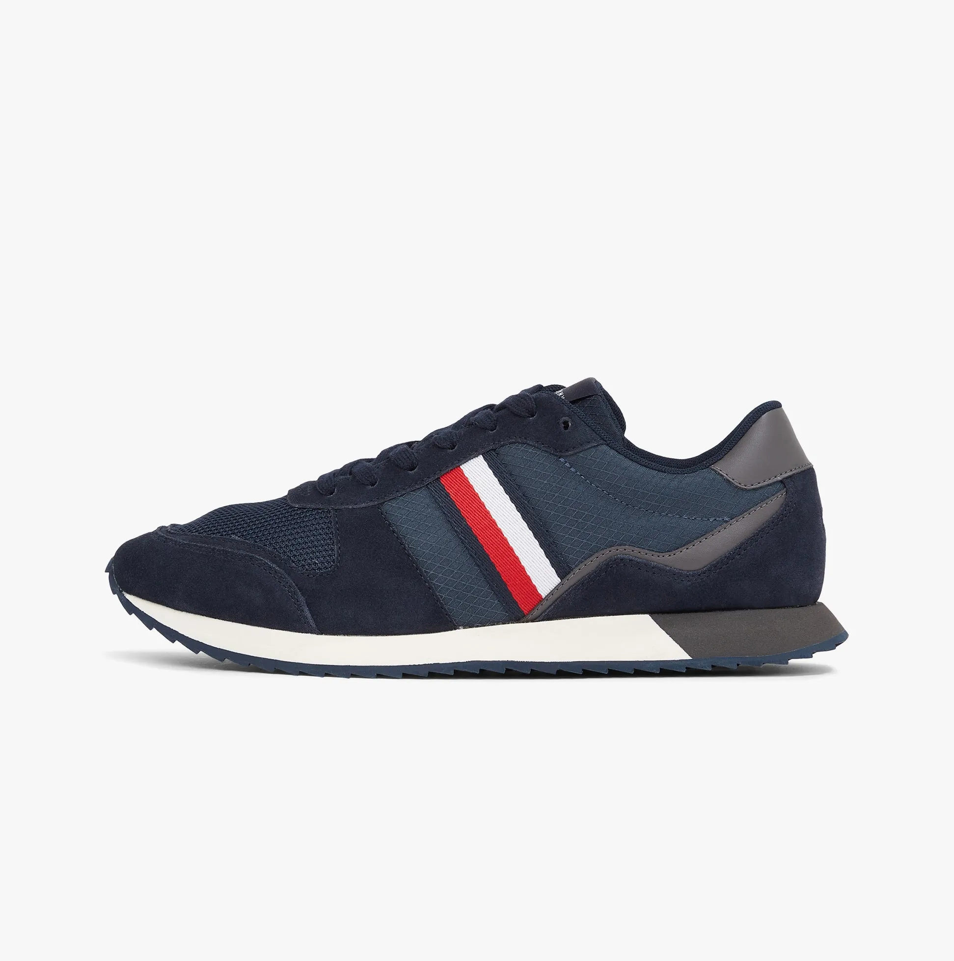 Tommy Hilfiger SIGNATURE TAPE MIXED RUNNER Mens Trainers Desert Sky