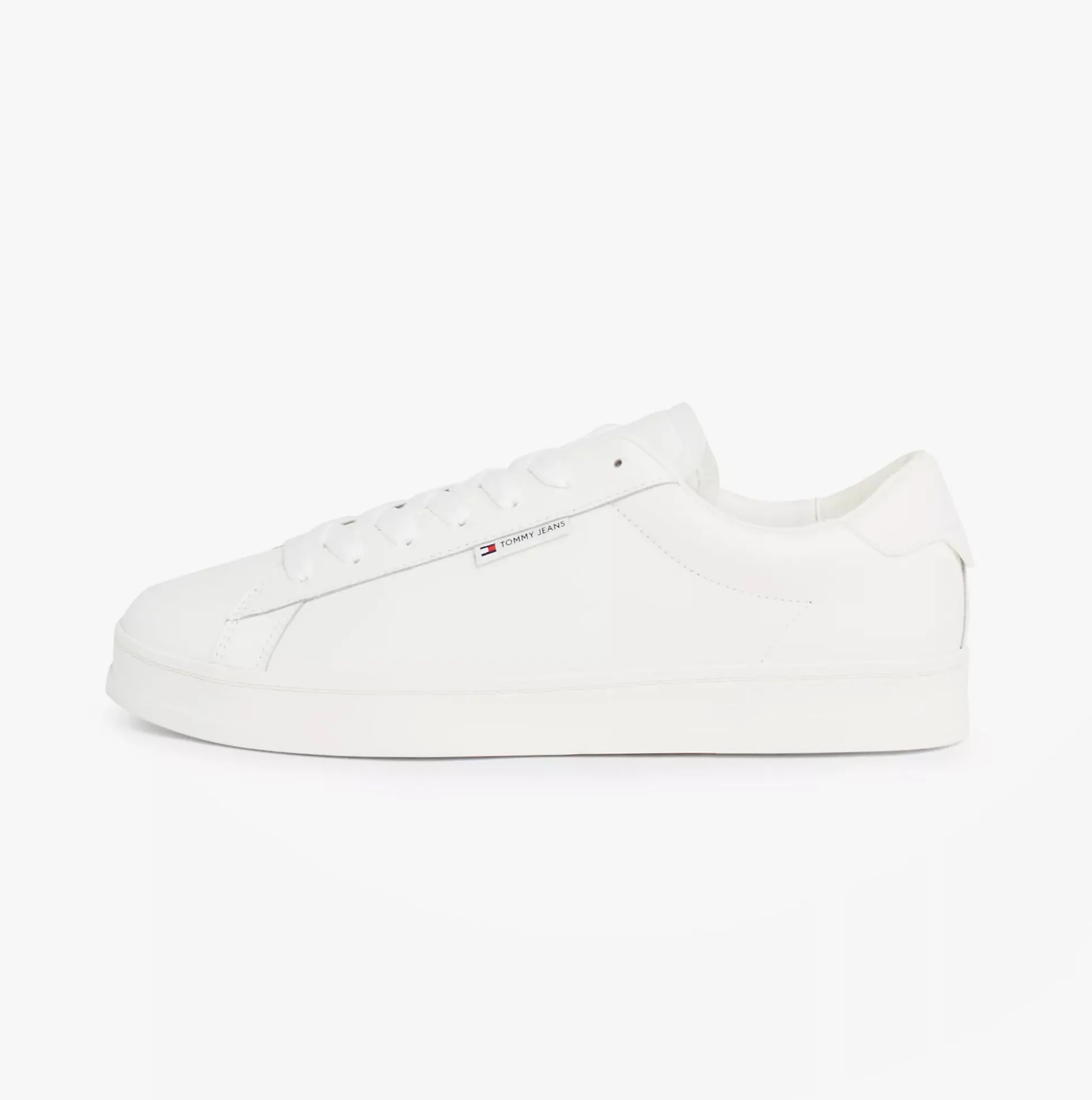Tommy Hilfiger TJM LEATHER LOW CUPS Mens Trainers Ecru
