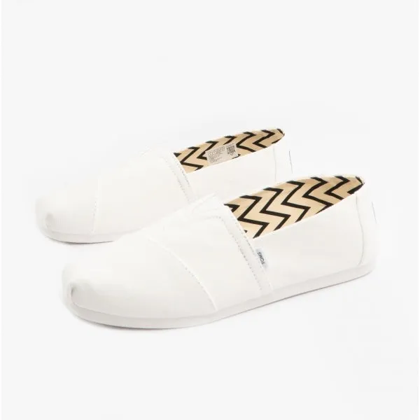 TOMS ALPARGATA Mens Canvas Espadrilles White