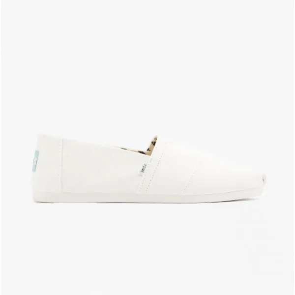 TOMS ALPARGATA Mens Canvas Espadrilles White