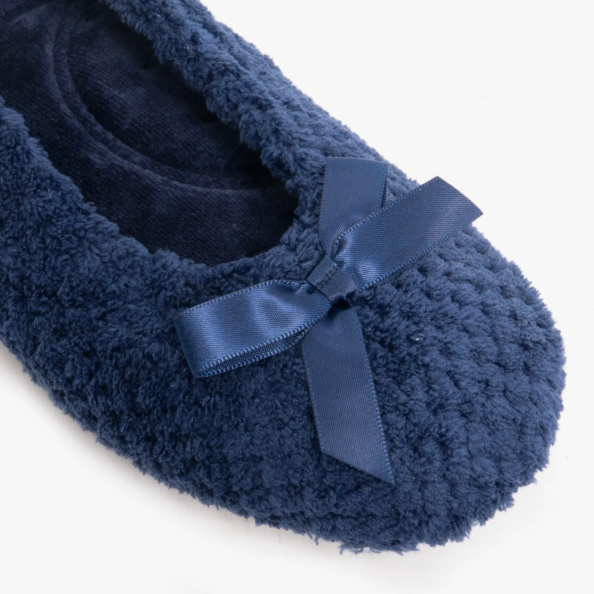 Totes Isotoner POPCORN Womens Ballet Slippers Navy