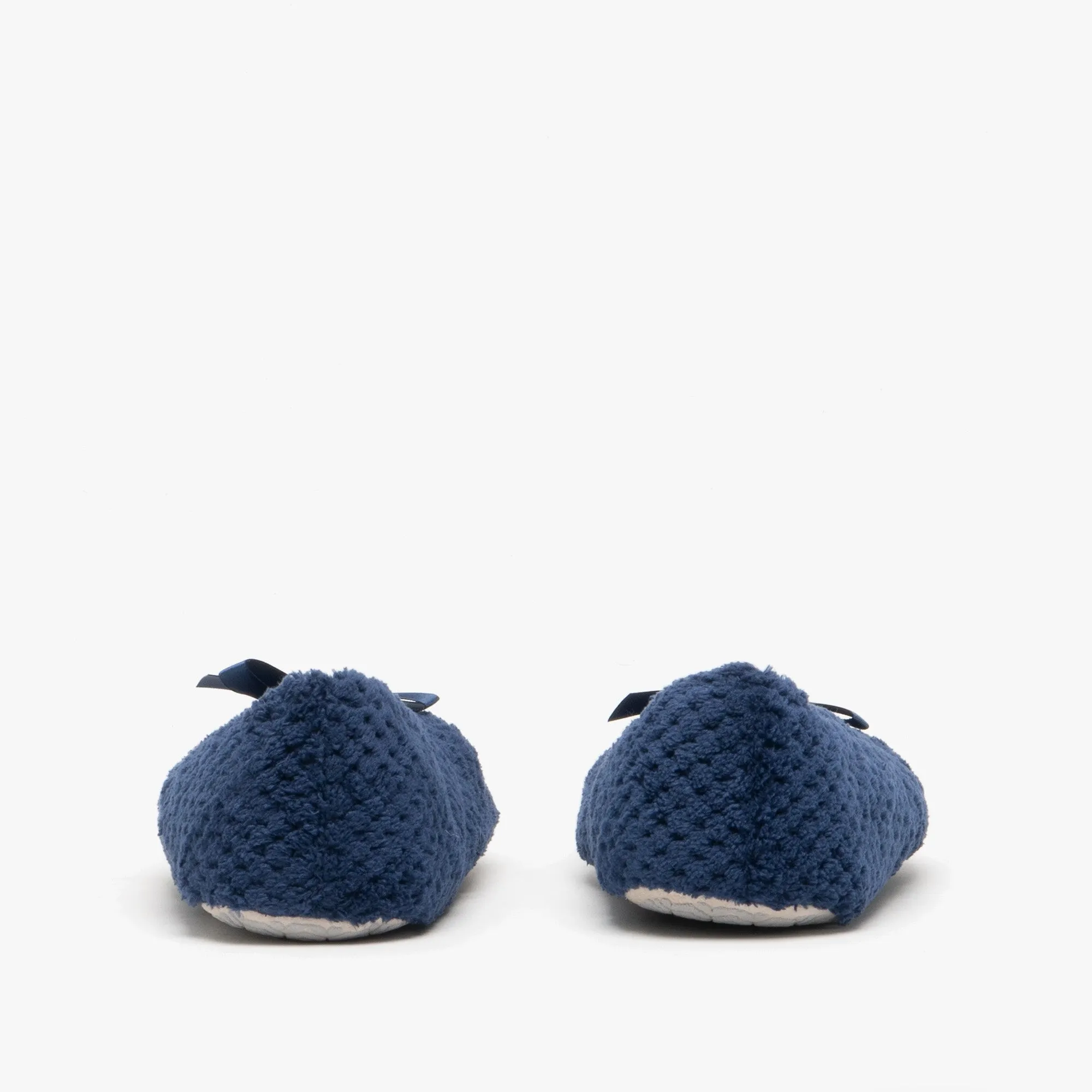 Totes Isotoner POPCORN Womens Ballet Slippers Navy
