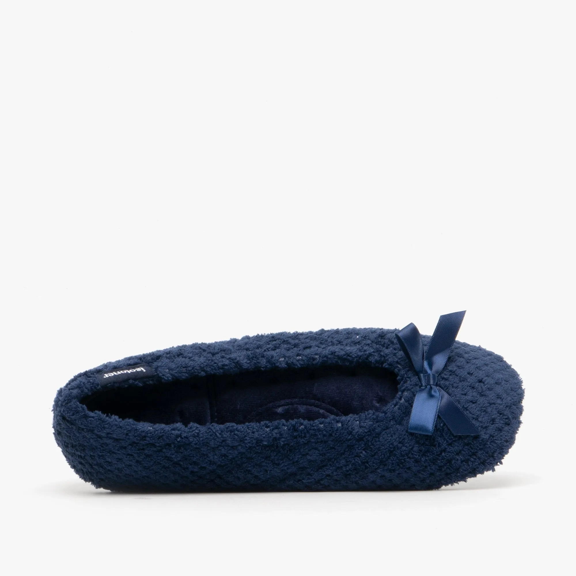 Totes Isotoner POPCORN Womens Ballet Slippers Navy