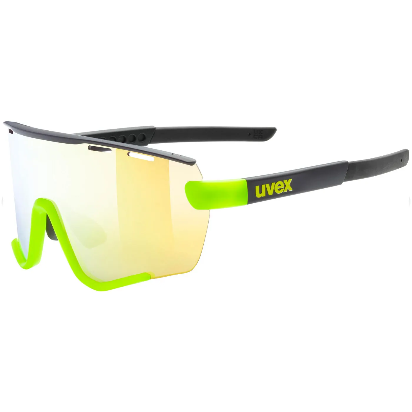 Uvex Sportstyle 236 set glasses - Black Yellow mirror yellow